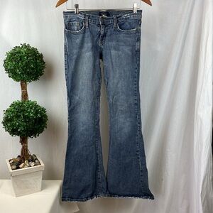 Truck Blue Denim Flair Wide Leg Low Rise Jeans 7